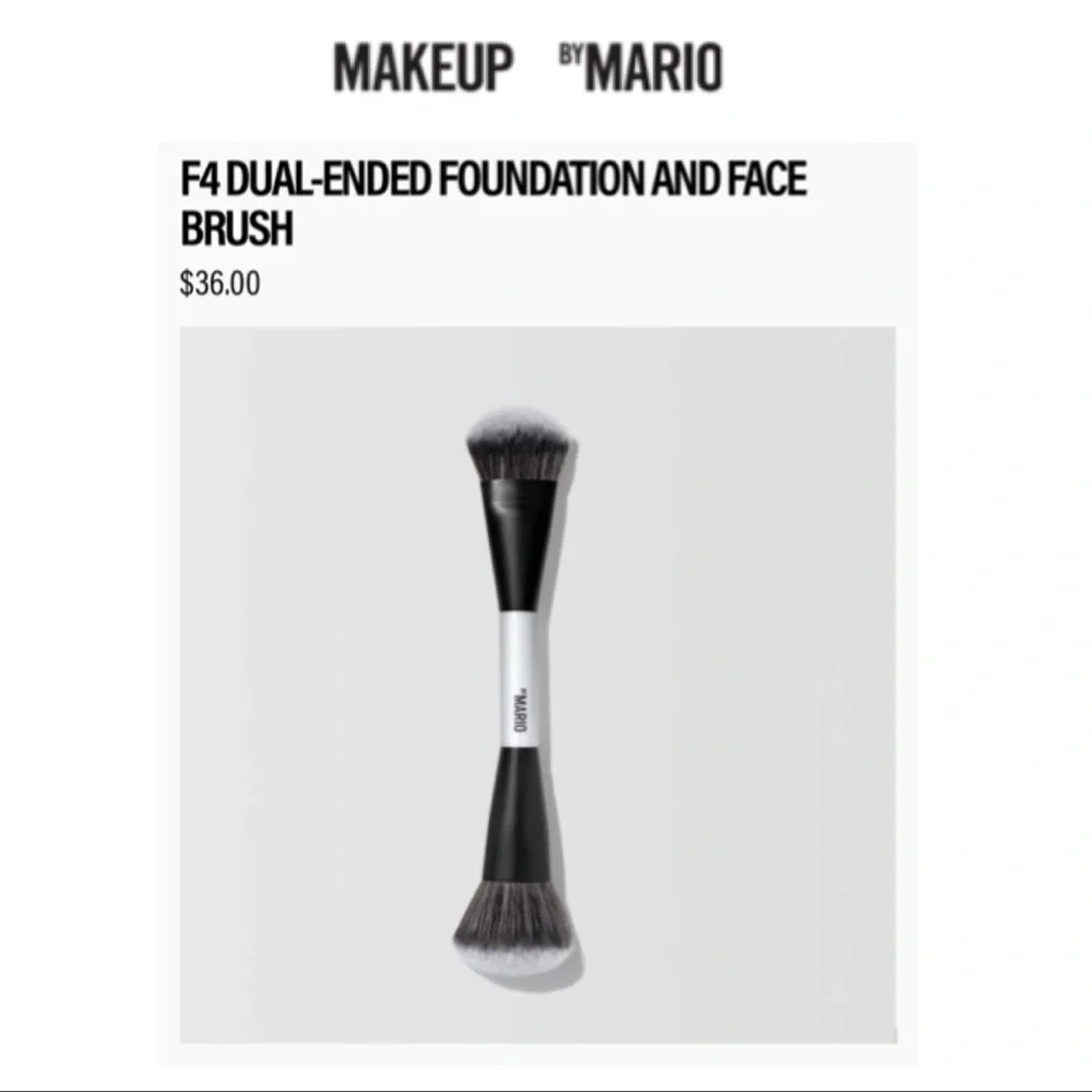 MAKEUP by MARIO F4
F4 DUAL-ENDED FOUNDATION AND FACE BRUSH   ~NEW~ - Picture 3 of 7